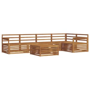 vidaXL Zunanja garnitura za sedenje 6 pcs Naravna