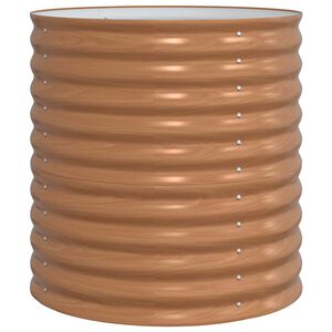 vidaXL Dvignjena gredica Rjava 80 x 80 x 81 cm Jeklo