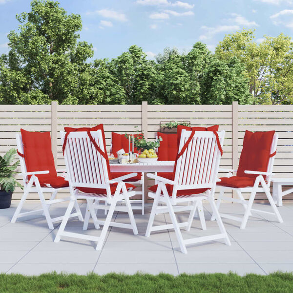 vidaXL Blazine za stole 6 kosov rdeča oxford tkanina