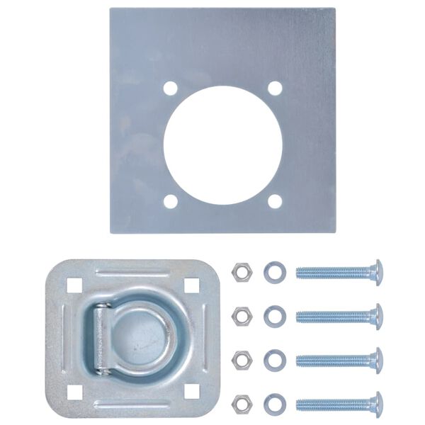 vidaXL Privezni obroči za prikolico 6 kosov pocinkano jeklo 2000 kg