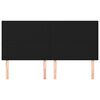 vidaXL Vzglavje postelje črno 200x5x118/128 cm blago