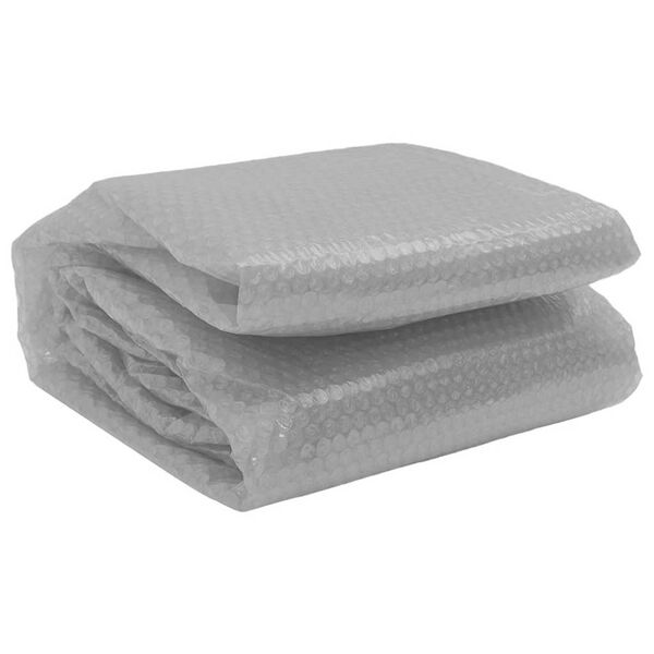 vidaXL Plavajoča PE solarna folija za bazen 455 cm siva