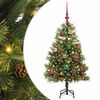 vidaXL Umjetno zložljivo božićno drevo s stožci Zelena 120 cm