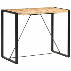 vidaXL Barska miza 140x70x110 cm iz trdnega mangovega lesa