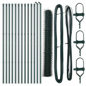 vidaXL Heksagonalna podpora za ograjo 25 x 1,2 m Jeklo s PVC premazom