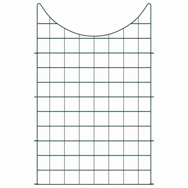 vidaXL Komplet ograje za ribnik 8 pcs Zelena 50 x 80 cm Jeklo