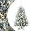 vidaXL Umestno božično drevo 120 cm 150 LED Toplo bela PVC in jeklo