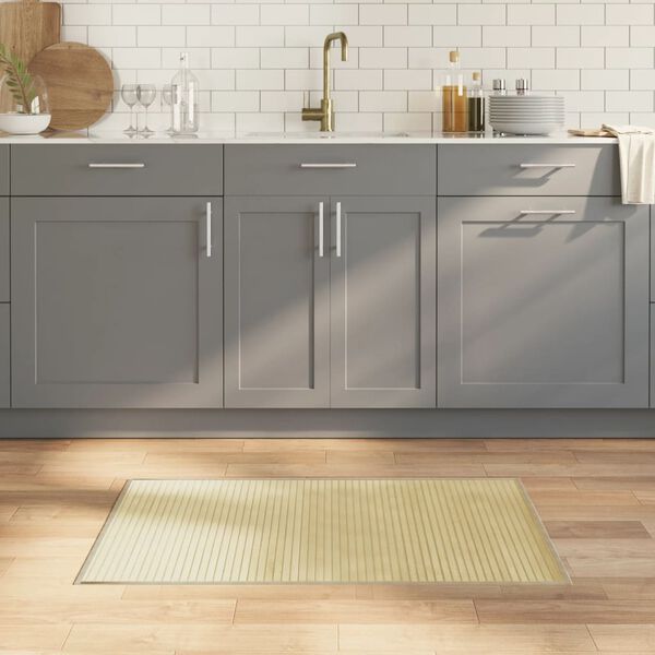 vidaXL Preproga pravokotna svetlo naravna 60x100 cm bambus