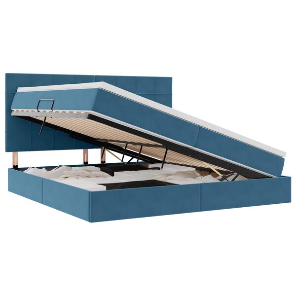 vidaXL Postelja z dodatnim prostorom za shranjevanje in vzmetnico