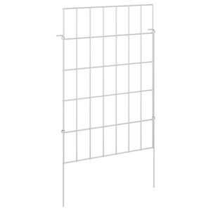 vidaXL Ograja za vrt z žeblji 12 kos 35 x 50 cm Pocinkano jeklo