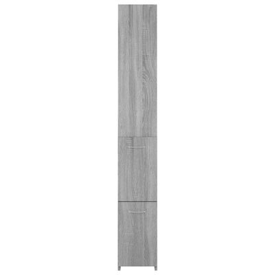 vidaXL Kopalniška omarica siva sonoma 25x26,5x170 cm inženirski les
