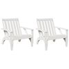 vidaXL Garden Adirondack stoli 2 kosa White 75x77x77cm masivni les bor