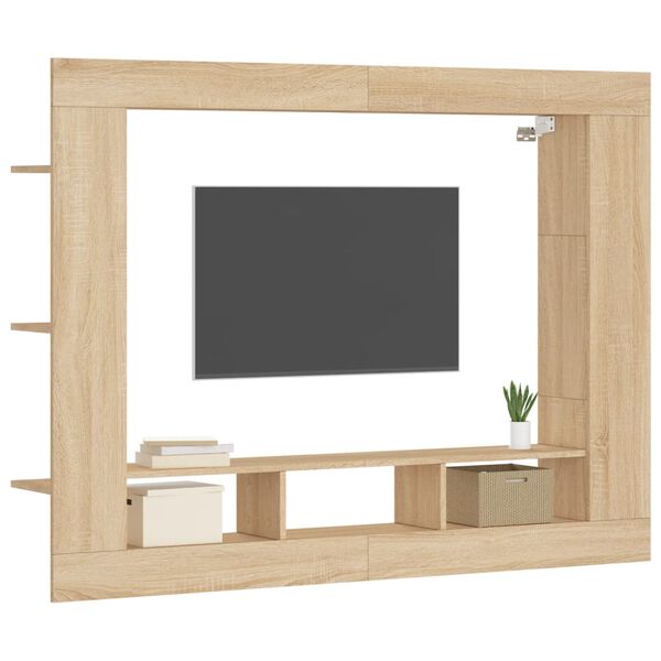 vidaXL TV omarica sonoma hrast 152x22x113 cm inženirski les
