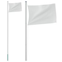 vidaXL Sekcijski drog za zastavo srebrn 6,23 m aluminij