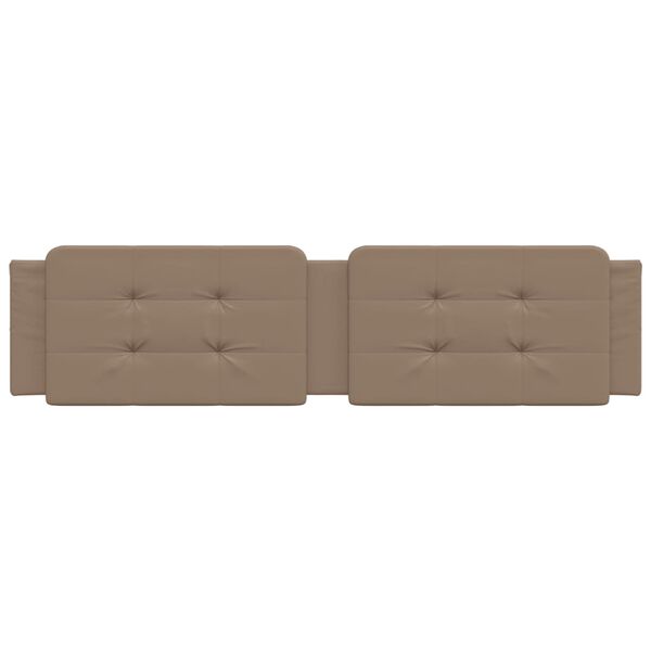 vidaXL Blazina za vzglavje Zadar kapučino 200 cm umetno usnje