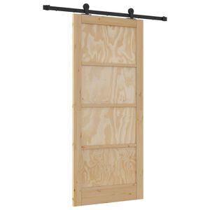vidaXL Drsna vrata ORKDAL 86 x 198,5 cm Trdna borovina Naravna