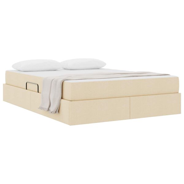 vidaXL Postelja z dodatnim prostorom za shranjevanje in vzmetnico