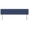 vidaXL Posteljno vzglavje modra 200x7x78/88 cm blago