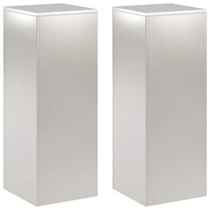 vidaXL Stojalo za rastline 2 pcs Srebrna 30 x 30 x 80 cm Jeklo