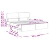 vidaXL Konstrukcija postelje z vzglavjem Rjavi hrast 200 x 200 cm