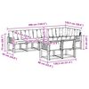vidaXL Zunanja garnitura za sedenje z blazino 8 pcs Naravna in smetana