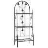 vidaXL 3-nadstropno stojalo za rastline črno 52x28x128 cm železo