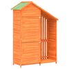 vidaXL Vrtna lopa za orodje rjava 120x53,5x170 cm trdna borovina