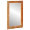 vidaXL Ogledalo za kopalnico z ogledalom Rjava 70 x 50 x 2.5 cm