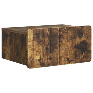 vidaXL Stenski nočni omarici Dimljen hrast 49 x 34,5 x 24 cm