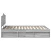 vidaXL Konstrukcija postelje z vzglavjem Siva Sonoma 160 x 200 cm