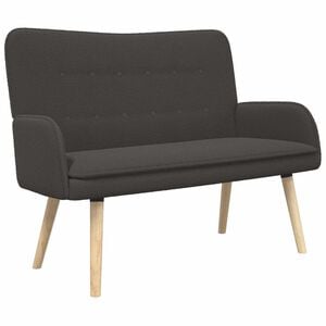 vidaXL Kavč za 2 osebi Temno siva 115 x 61 x 87 cm Boucl&eacute;