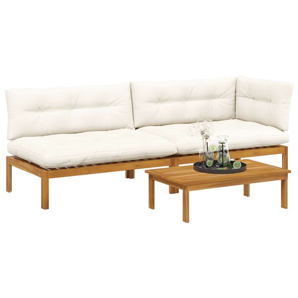 vidaXL Vrtna garnitura iz palet 6-delna trden akacijev les