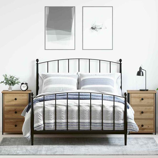 vidaXL Nočna omarica 2 pcs Rjava 40 x 36 x 60 cm Trdna obnovljena les