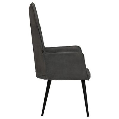 vidaXL Fotelj črn iz platna