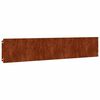 vidaXL Robniki za trato 10 kosov 20x103 cm prilagodljivi corten jeklo