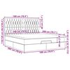 vidaXL Otomanska postelja z vzmetnico & LEDs taupe 180x200 cm blago