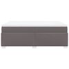 vidaXL Box spring postelja z vzmetnico siva 140x190 cm umetno usnje