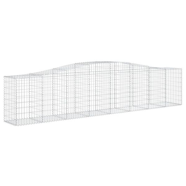 vidaXL Obokane gabion ko&scaron;are 4 kosi 400x50x80/100 cm pocinkano železo
