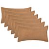 vidaXL Prevleka za blazino 6 pcs HOUTEN Bež 40 x 70 cm Boucl&eacute;
