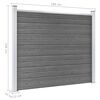 vidaXL Komplet ograjnih panelov WPC 526x146 cm siv