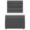 vidaXL Box spring postelja z vzmetnico temno siva 100x200 cm blago