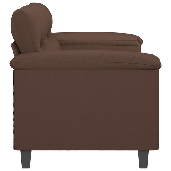 vidaXL Dvosed rjav 140 cm umetno usnje