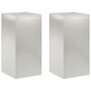 vidaXL Stojalo za rastline 2 pcs Srebrna 40 x 40 x 80 cm Jeklo