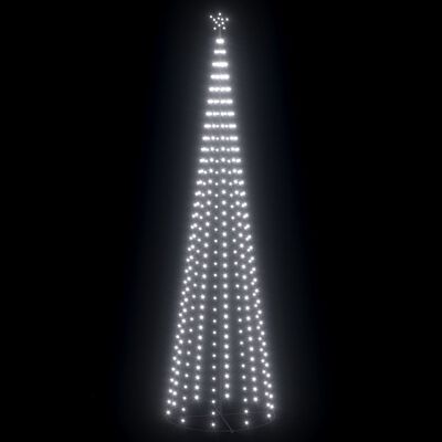 vidaXL Novoletna jelka iz 752 hladno belih LED lučk 160x500 cm
