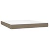 vidaXL Box spring postelja z vzmetnico taupe 180x200 cm blago