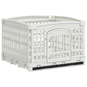 vidaXL 4 Panelni igralni prostor za kužke 122 x 106,5 x 82 cm Plastika
