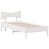 vidaXL Posteljni okvir brez vzmetnice bel 75x190 cm trdna borovina