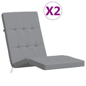 vidaXL Blazine za ležalnik 2 kosa siva oxford tkanina