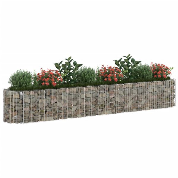 vidaXL Visoka greda gabion pocinkano železo 330x50x50 cm