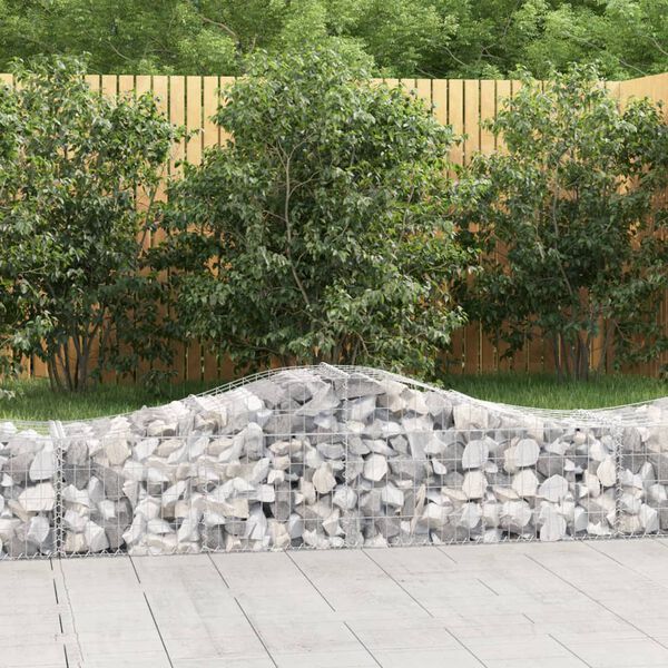 vidaXL Obokane gabion košare 40 kosi 200x50x40/60 cm pocinkano železo